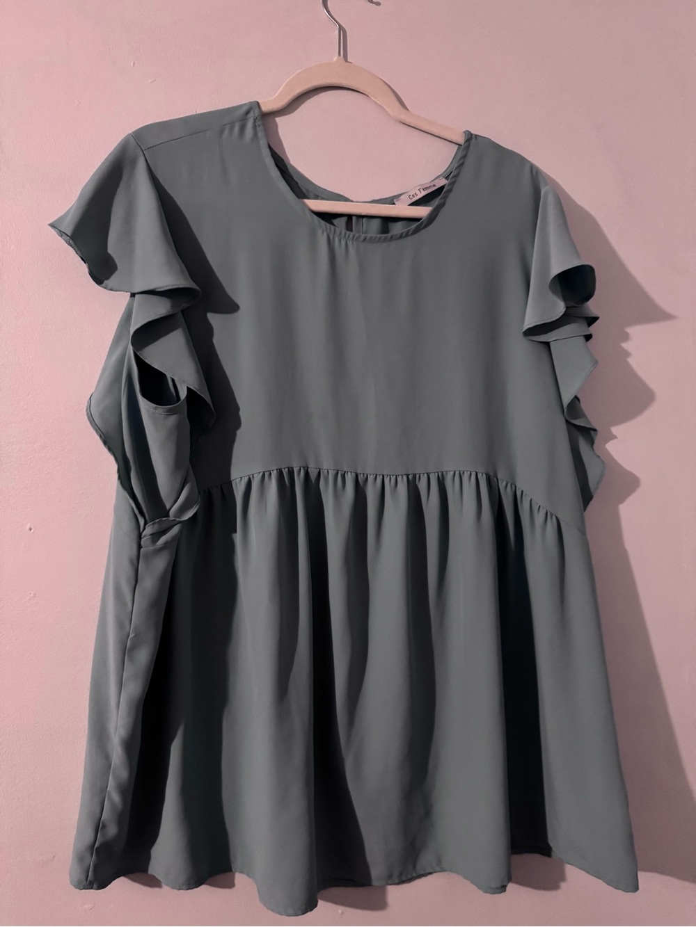 Ces Femme Short Sleeved Babydoll Blouse
